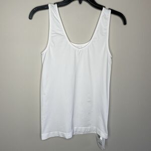 J.CREW Tank Top Womens Medium White Layering Sleeveless NEW V-Neck BJ880